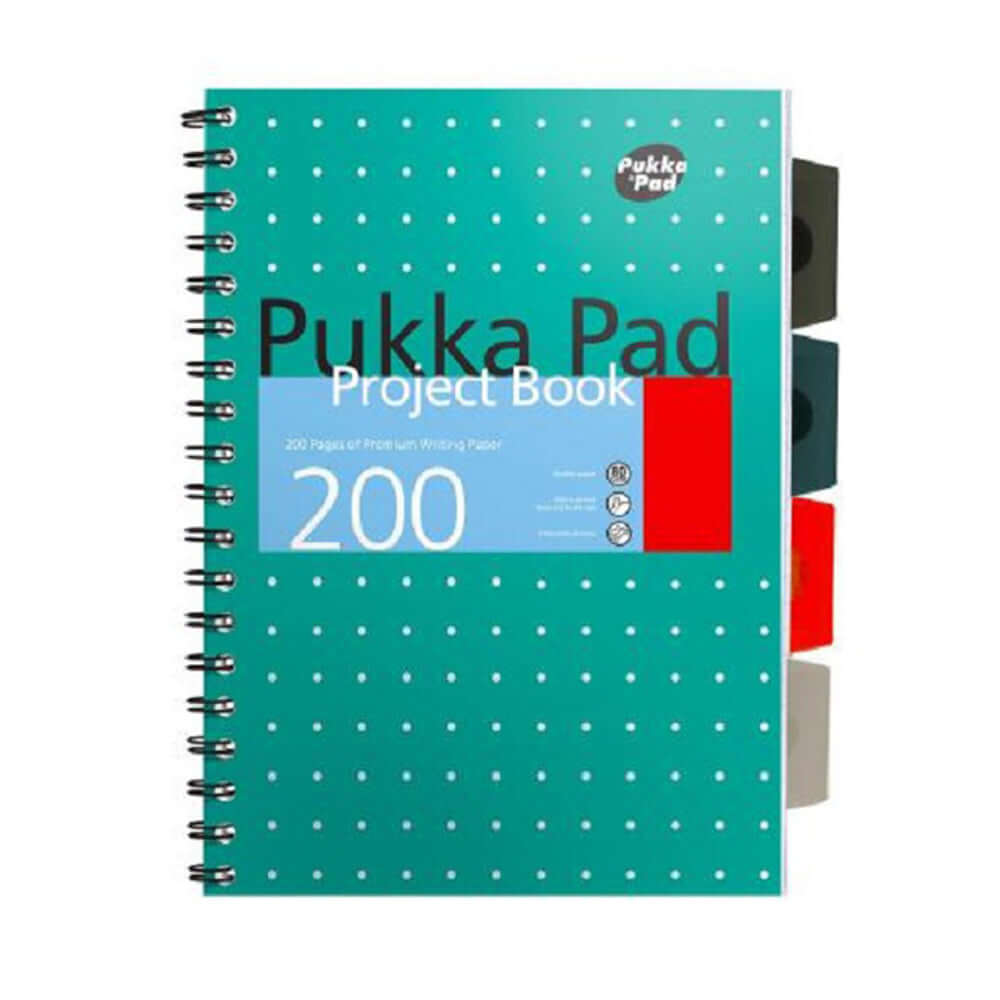Caiet B5 cu spira si separatoare Pukka Pads MP, dictando, perforatii, 200 pagini Caiet B5 cu spira si separatoare Pukka Pads MP, dictando, perforatii, 200 pagini